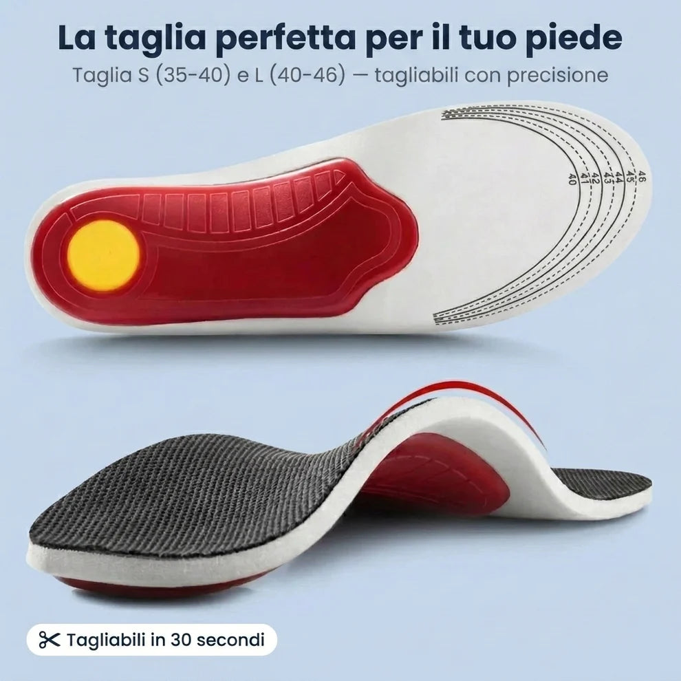 Suole Velgravia™ - Cammina senza dolore - dalla mattina alla sera